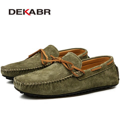 Casual Men Genuine Leather Shoes Summer Loafers