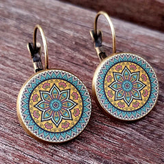 Painted Geometric stud earrings for women