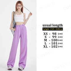 Cosy Lyocell Fabric Woman Jeans Loose Wide Leg Straight High Waist Fashion