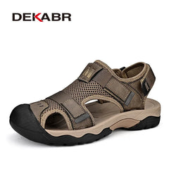 Fashion Casual Genuine Leather Mesh Lining Summer Sandals