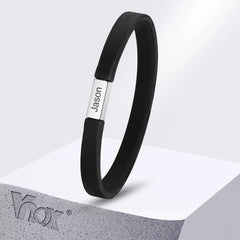 Front Stainless Steel Beads Bracelets Sports Wristband