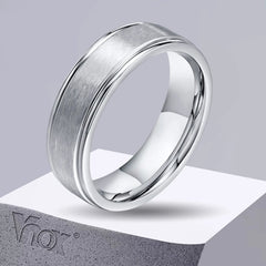 6mm Matte Surface Ring for Men Classic Stainless Steel