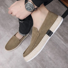 Men Loafers Fashion Canvas Footwear Soft Flat Comfy