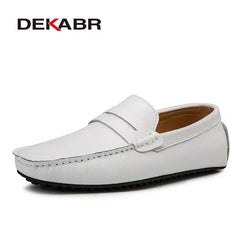Big Size Men Loafers Real Leather Fashion Boat Shoes