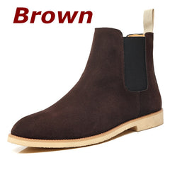 Men Boots Elegant Chelsea Boots Men Cow Suede Leather