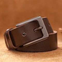 Leather Cowhide Belt Fashion Genuine Leather Men Belt Alloy Buckle Strap