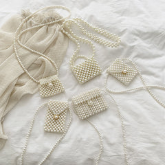 Mini Pearl Bag Handmade Vintage EVA Beaded Fashion Shoulder Bag