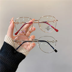 Vintage New Oval Metal Frame Glasses Women Fashion