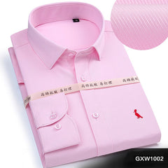 Striped Mens Dress Shirts Long-Sleeved Camisa Social