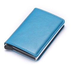 Business ID Credit Card Holder Men Women Coin Leather Wallet RFID