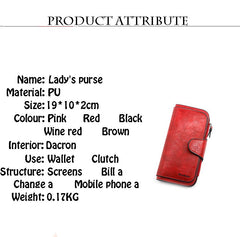 Women wallet made of leather Wallets Three fold VINTAGE