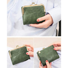 Women Wallet Short Bifold Retro Multifunction Coin Purse