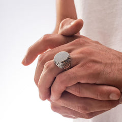 Fashion Generous Rings For Men Simple Black Zircon Geometry Jewelry