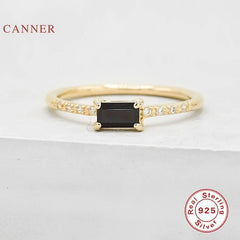 Square Black Diamond Ring Fine Jewelry