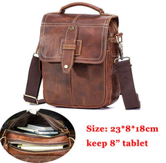 Original Leather Male Casual Shoulder Messenger bag Cowhide Fashion Cross-body Bag
