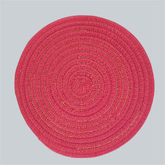 Round Cotton Woven Nordic Non-slip Kitchen Accessories Placemat