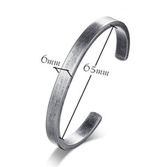 Vintage Stainless Steel Bangle Twisted Cuff Bracelet Unisex Casual