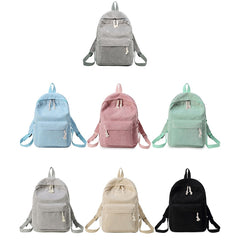 College Style Soft Fabric Backpack School Bag Female Corduroy Design