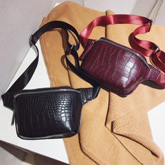 Retro Waist Bags PU Leather Pack Shoulder Bag Ladies