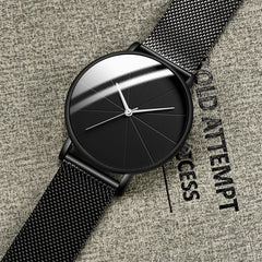 Minimalist Men Fashion Watches Simple Men Business Ultra Thin Stainless Steel