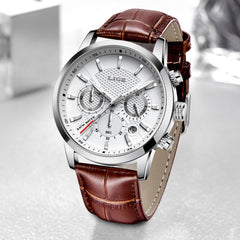 Watches Mens Casual Leather Quartz Business