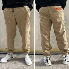 Trousers Elastic Waist Corduroy Pants Fashion Streetwear Outdoor