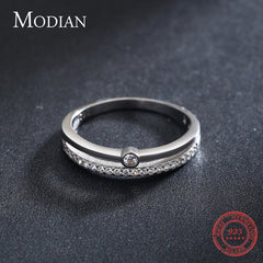 Silver Line Fashion Clear CZ Rings For Women Jewelry