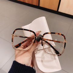 Anti-blue Light Glasses Frame Vintage Large Square Eyeglasses