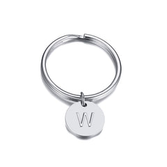 Minimalist Initial Key Chain Letter Engraved