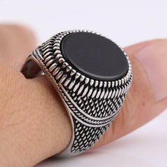 Retro Handmade Turkish Ring For Men Vintage