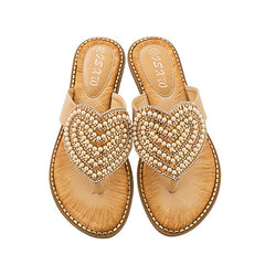 Outside Heart-shaped Women Slipper Summer Beach Slipper Female Casual