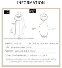 Sindlan Punk Geometric Silver Color Chain Wrist Bracelet