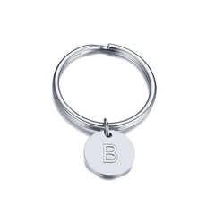 Minimalist Initial Key Chain Letter Engraved