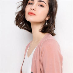 Solid V-Neck Women Cardigan Knitted Sweater Single Breasted Loose