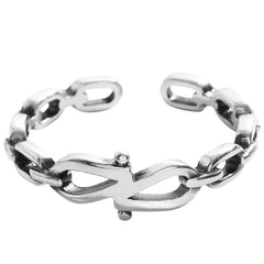 S925 Sterling Silver Rings for Women Fashion Geometry Simplicity Adjustable