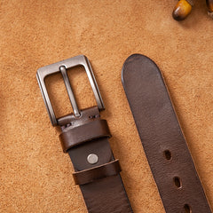 Leather Cowhide Belt Fashion Genuine Leather Men Belt Alloy Buckle Strap