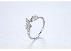 Silver Handmade Olive Leaf Rings