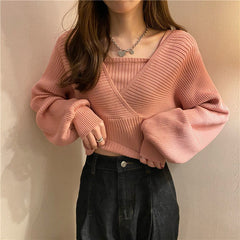 Pullovers Women Knitting Elegant Solid All Match Ladies Casual