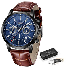 Watches Mens Casual Leather Quartz Business