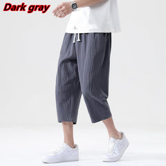 Casual Pants Men Wild Cotton and Linen Loose Linen Pants Style