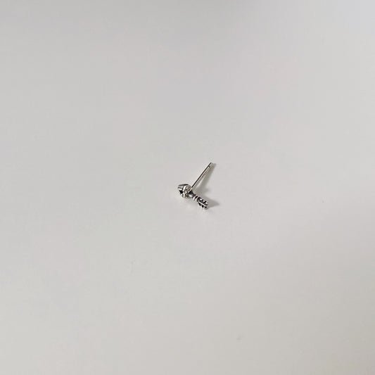 Vintage Sterling Silver Heart Angel Cross Goth Aesthetic Piercing Stud Earrings