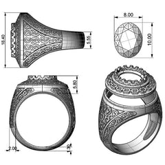 Fashion Texture Jewelry Rings Red Jewelry