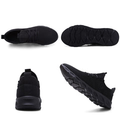 Classic Casual Sneakers for Men Mesh Breathable Elastic Lace Shoes