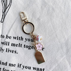 Omamori Sakura Amulet Lucky Cat Keychain Cute Pendant Clothes