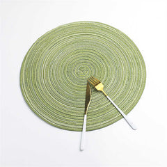 Round Cotton Woven Nordic Non-slip Kitchen Accessories Placemat