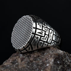 Fashion Generous Rings For Men Simple Black Zircon Geometry Jewelry
