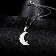 Stainless Steel Necklace For Men Long Chain Small Lightning Pendant