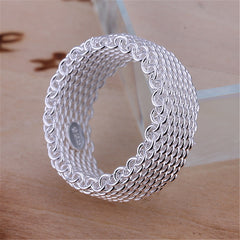 Interwoven Web Ring For Woman Fashion Charm Jewelry