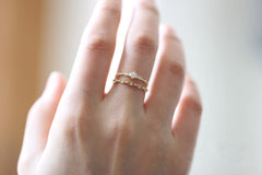 Plating Pavé Crystal Exquisite Wedding Ring Women Light