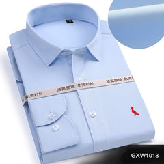 Striped Mens Dress Shirts Long-Sleeved Camisa Social